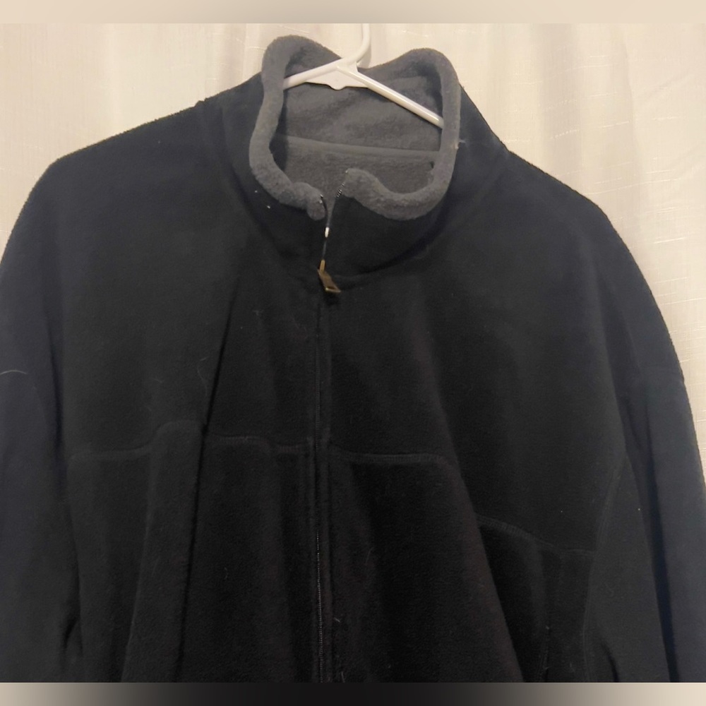 St. John's Bay Men's Black Fleece Jacket 3XL Tall